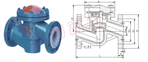 H44F46 襯里止回閥