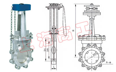PZL43 鏈輪刀型閘閥