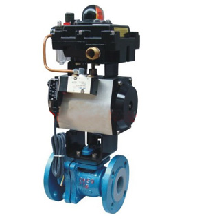 ZSHOF氣動(dòng)O型襯氟切斷球閥